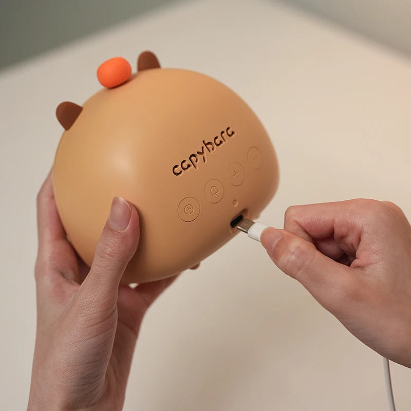 Réveil Capybara LED Enfant Rechargeable & Veilleuse Douce