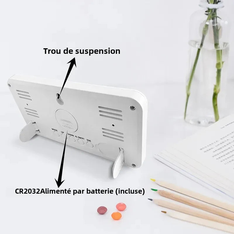 Réveil Numérique Silencieux Moderne LCD