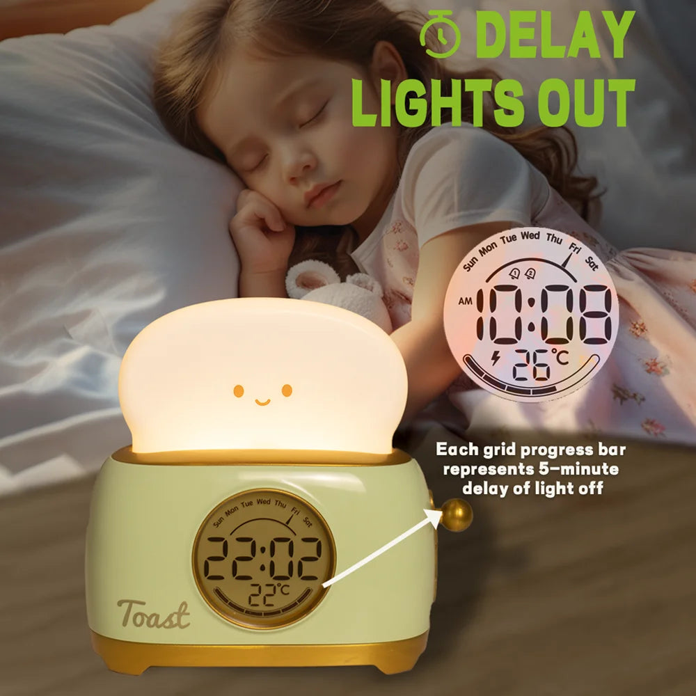 Réveil Enfant Toaster Veilleuse LED
