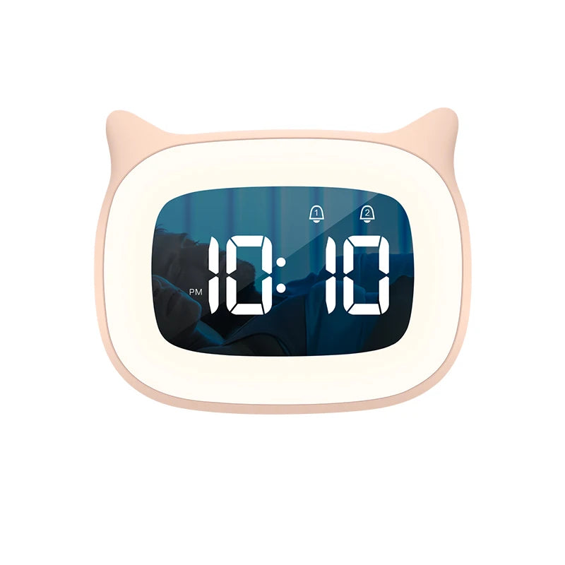 Réveil Enfant Numérique LED Chat Mignon