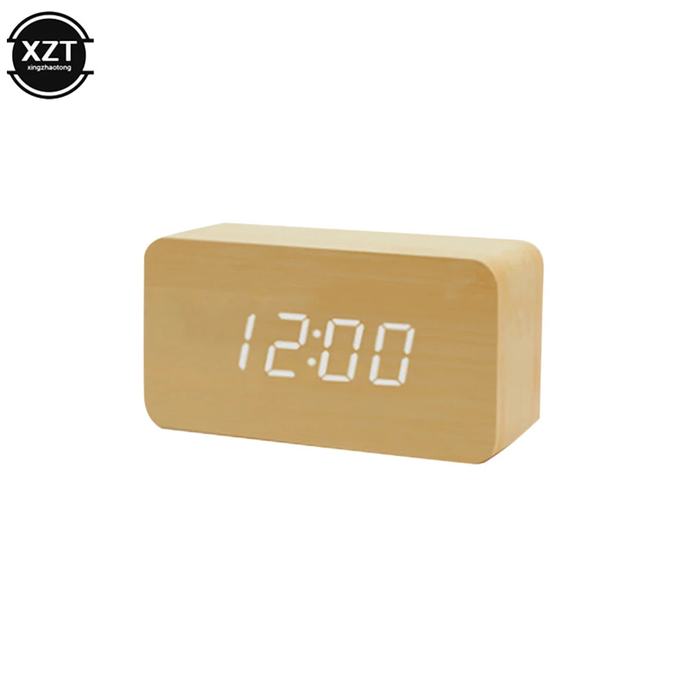 Réveil LED en Bois