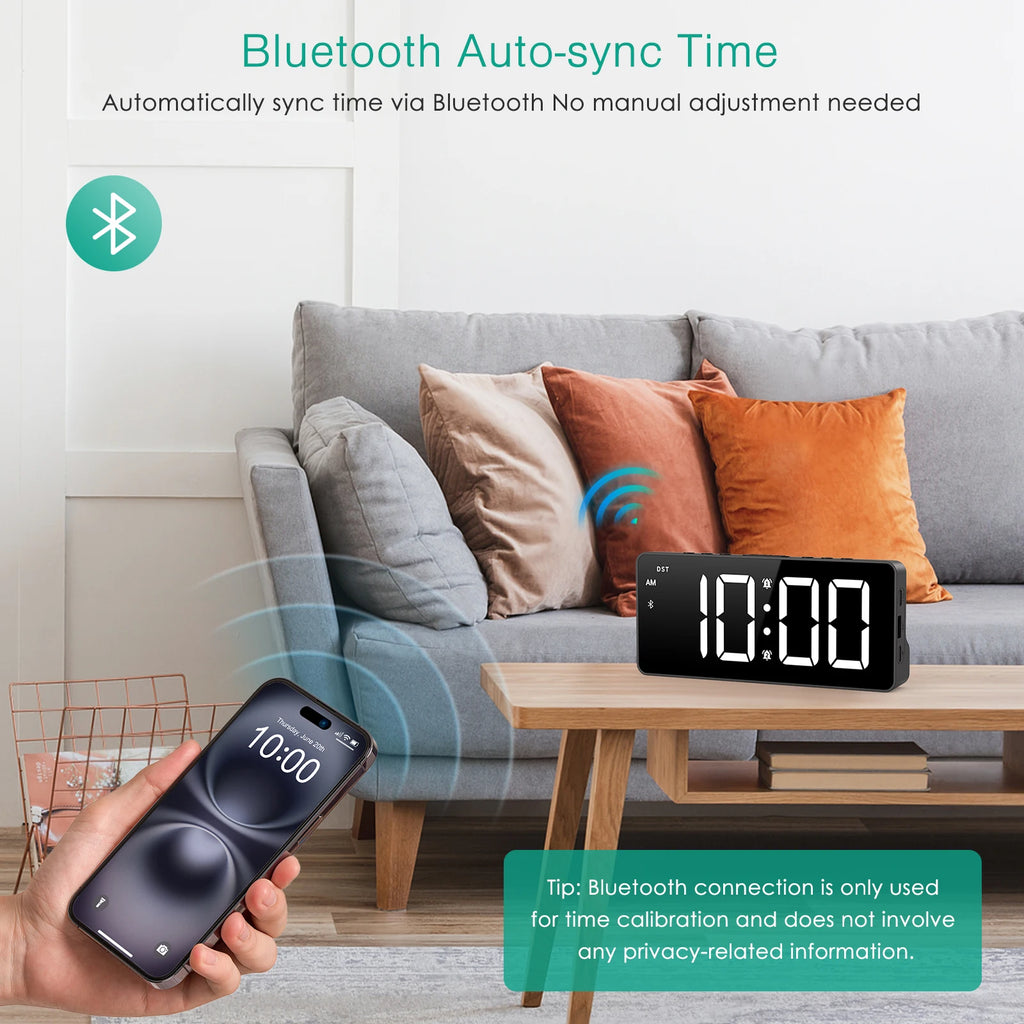 Réveil Digital LED Bluetooth
