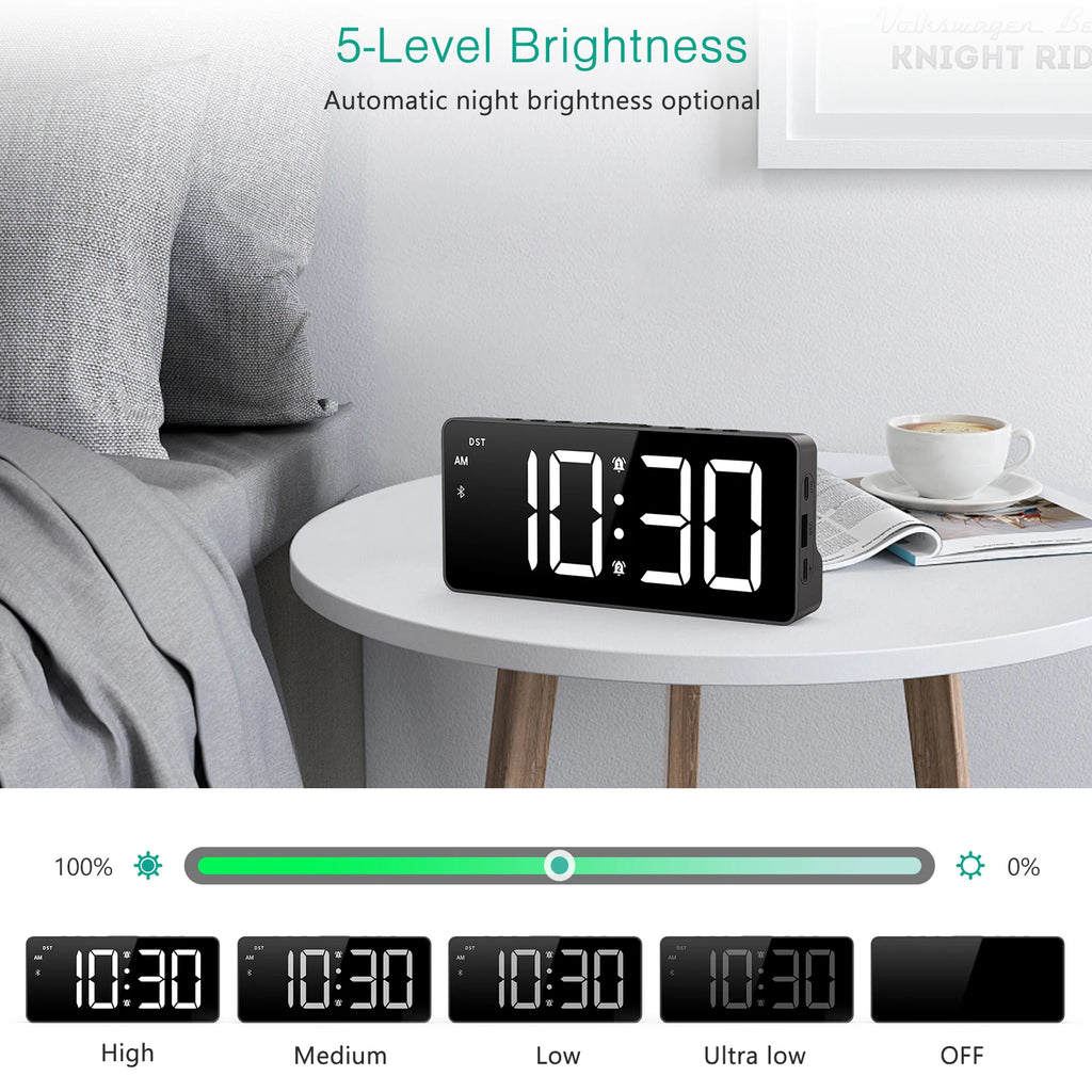 Réveil Digital LED Bluetooth