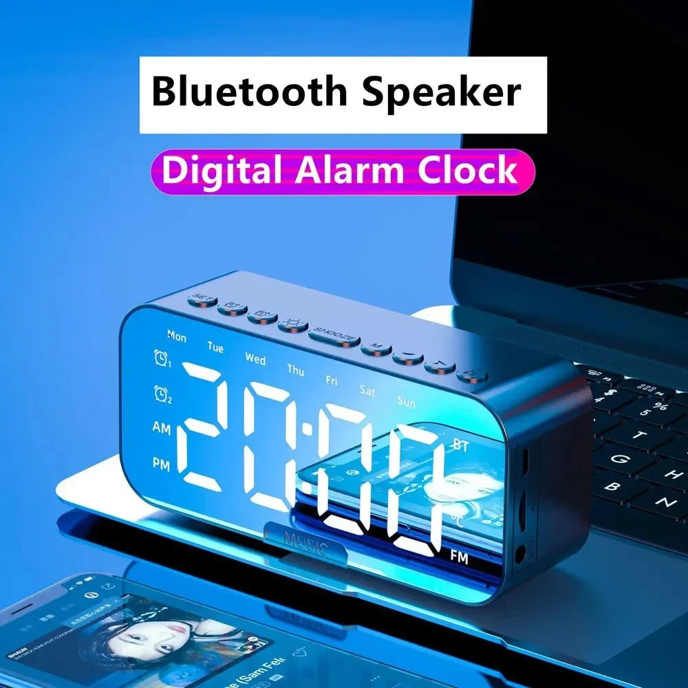 Réveil Digital LED Bluetooth Radio FM