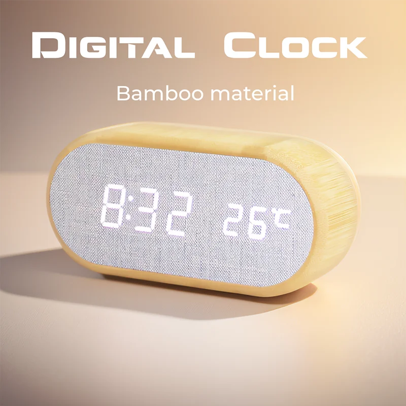Réveil Digital en Bambou