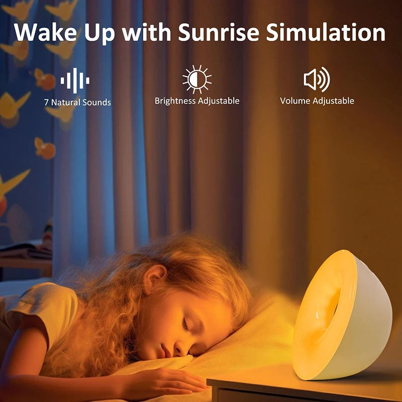 Réveil Lumineux Bluetooth à Simulation Lever de Soleil & Sons Naturels