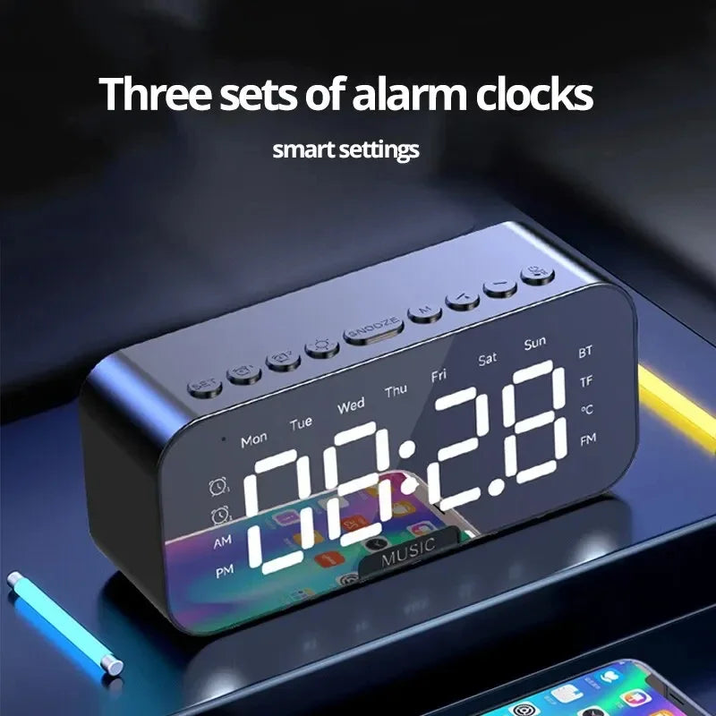 Réveil Digital LED Bluetooth Radio FM