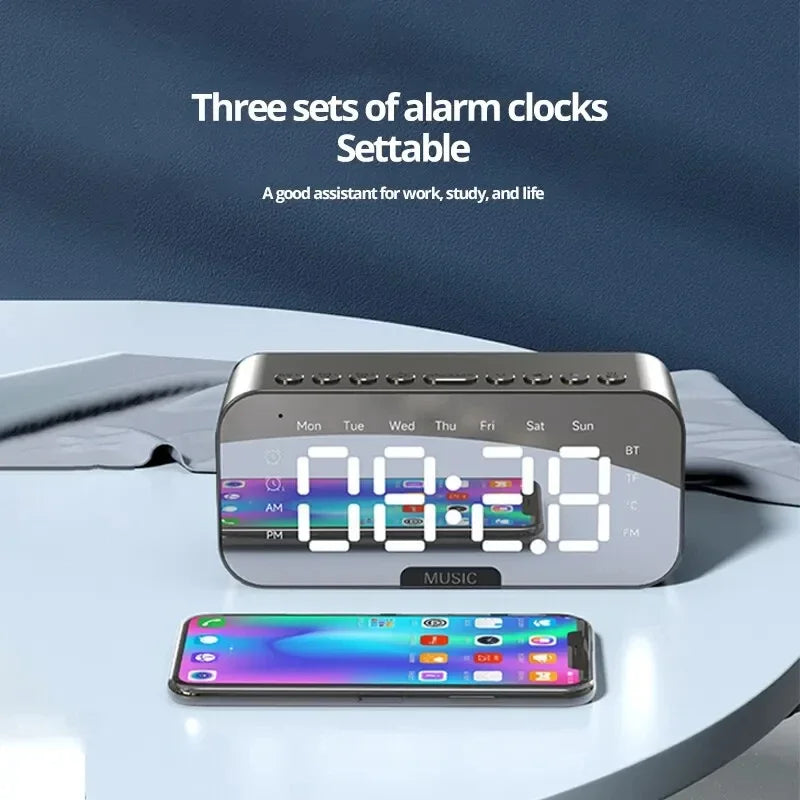Réveil Digital LED Bluetooth Radio FM
