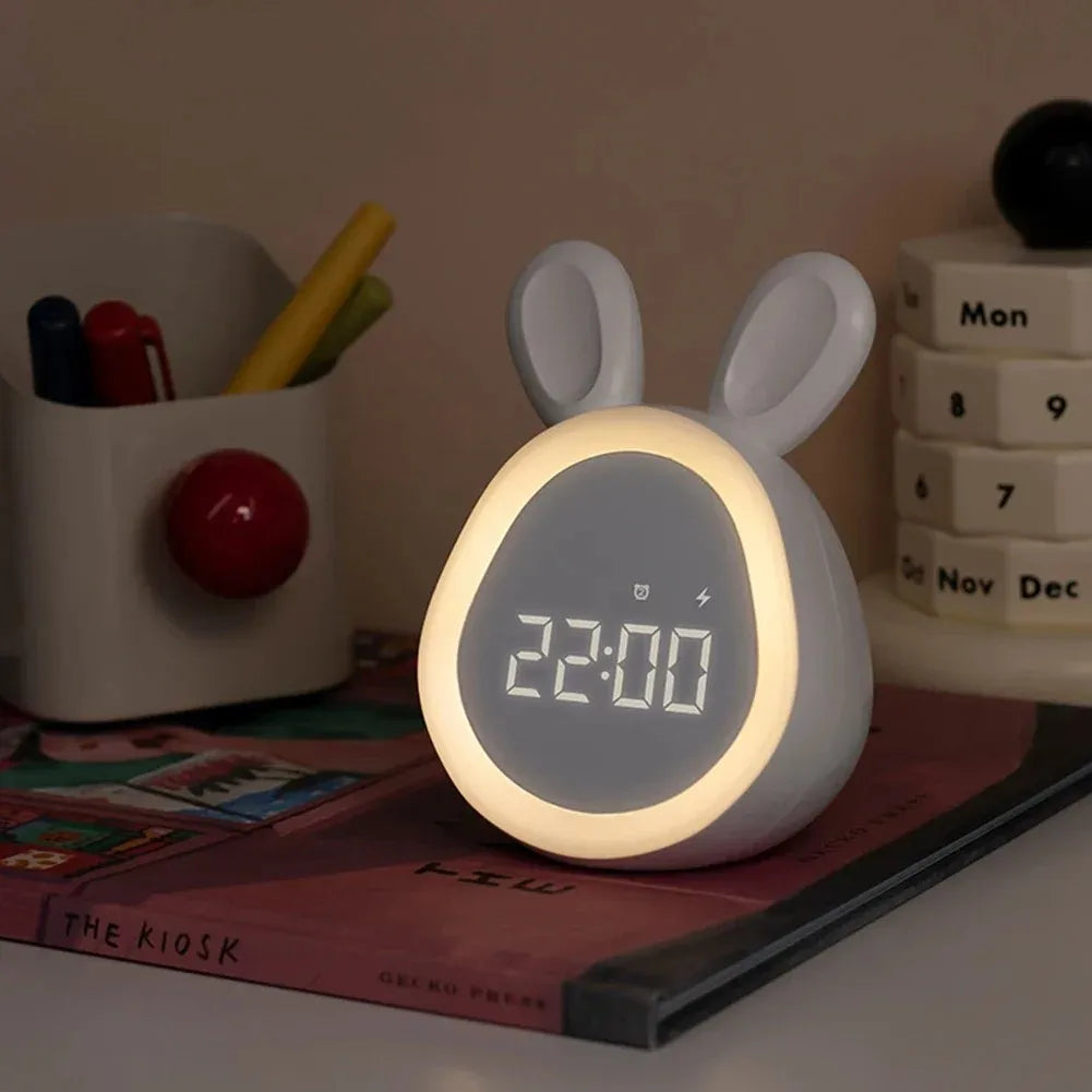 Mini Réveil Lapin LED Veilleuse Enfant
