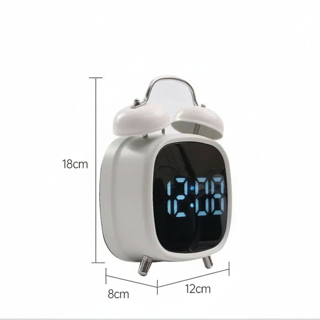 Réveil Métal LED Double Cloche