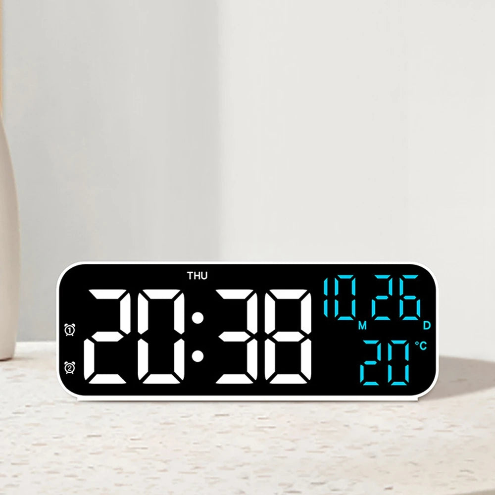 Réveil LED Affichage Numérique - Mode Nuit & Voice Control