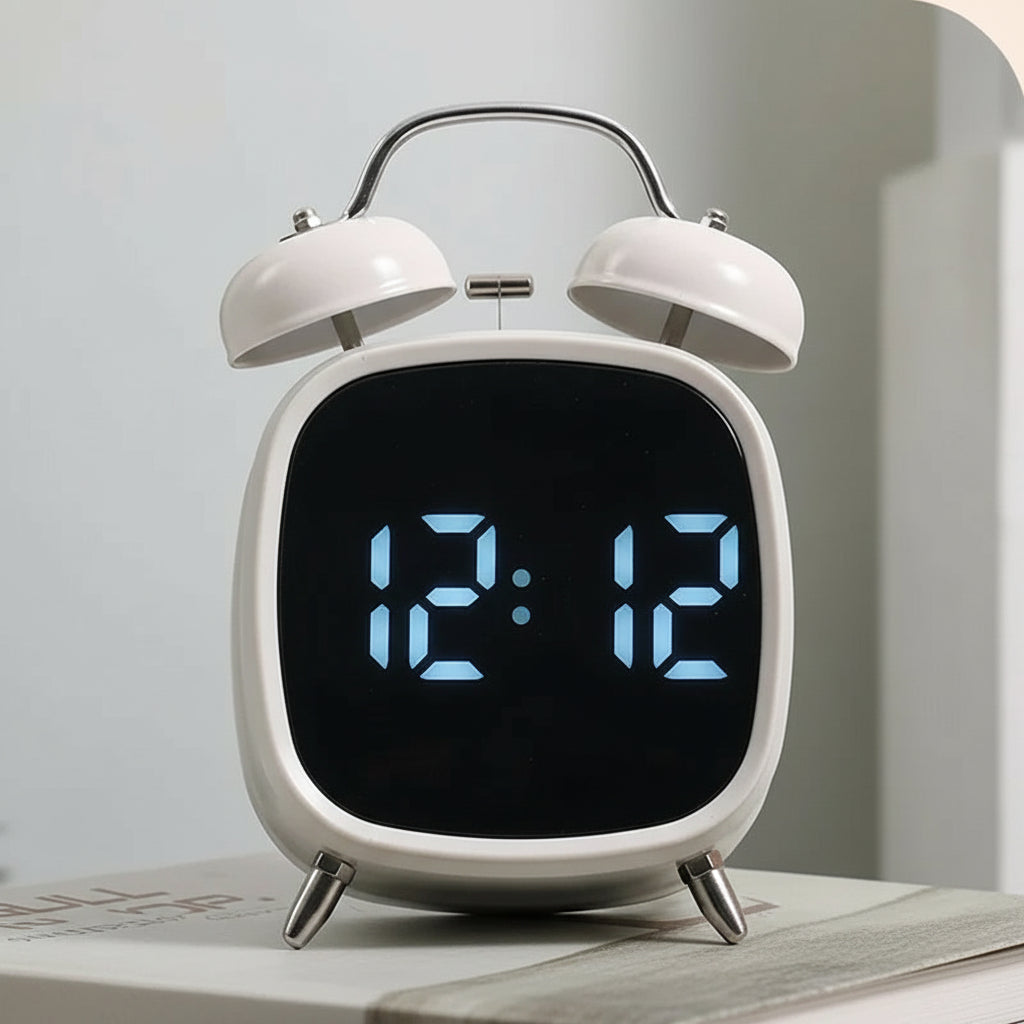 Réveil Métal LED Double Cloche