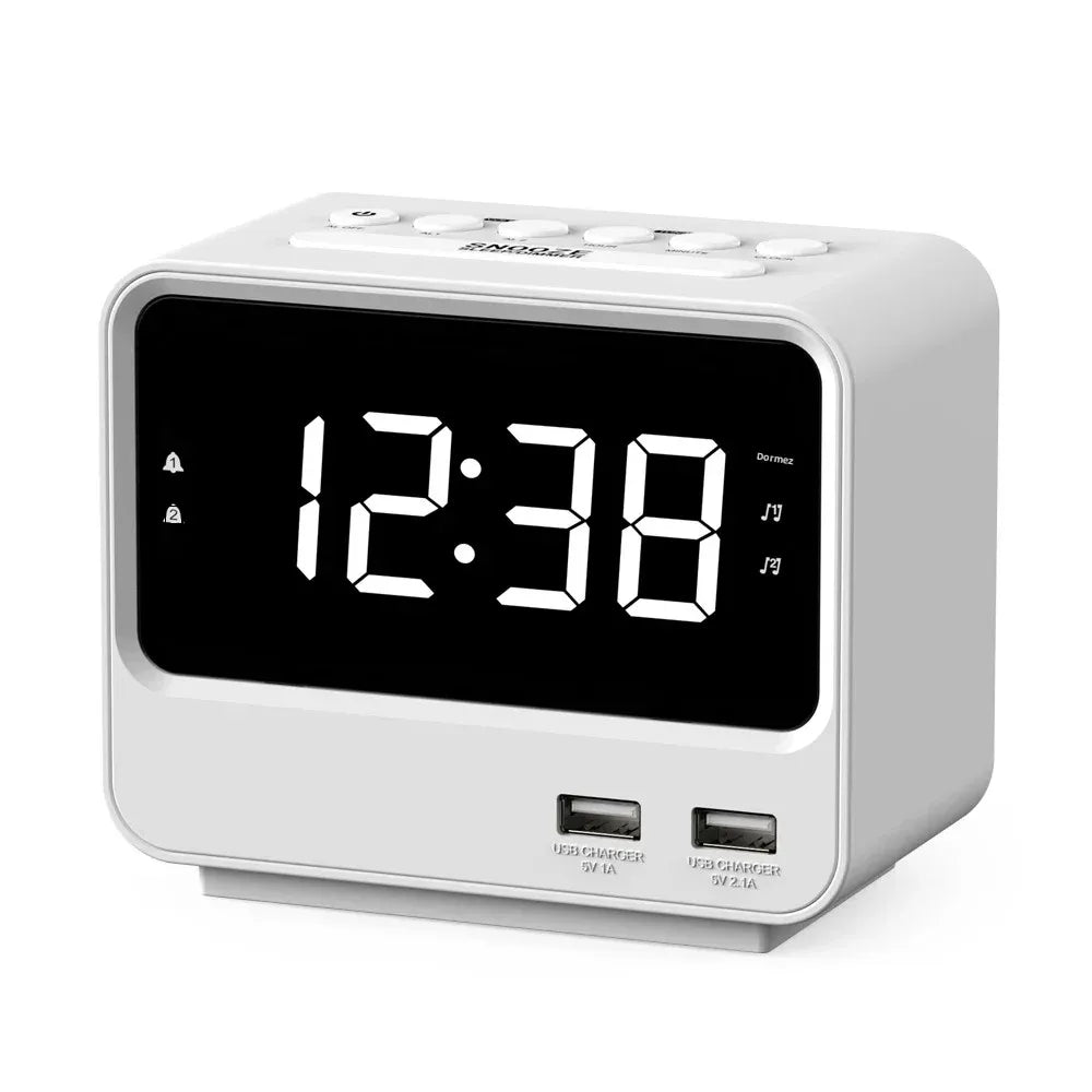 Réveil FM Radio avec Double USB
