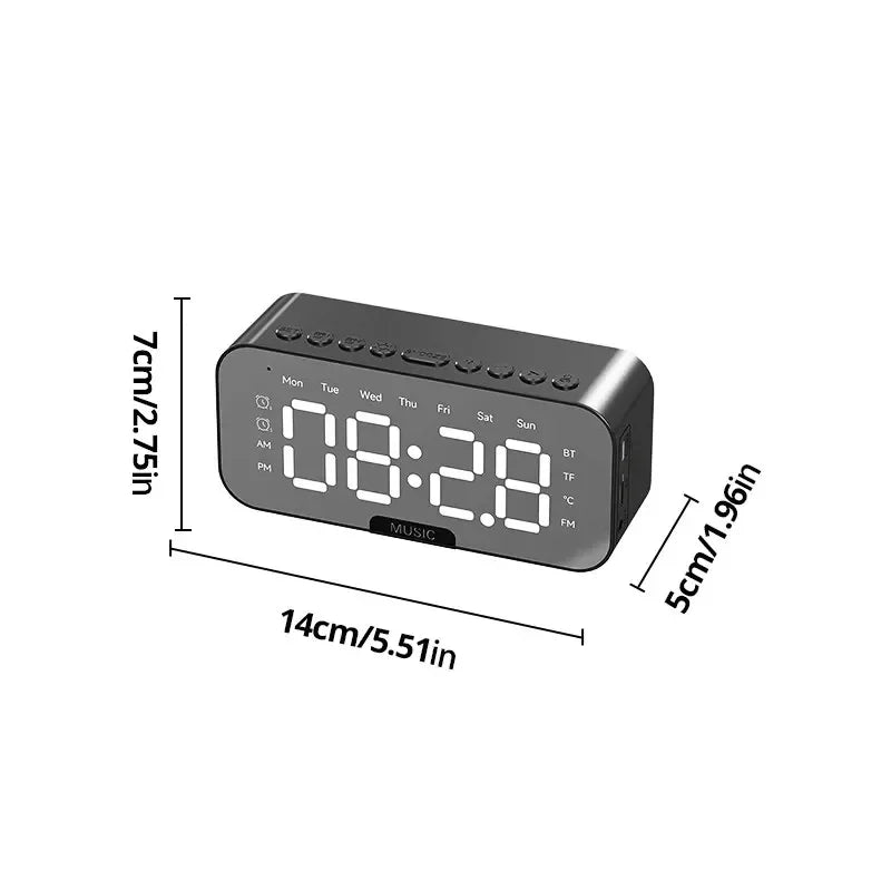 Réveil Digital LED Bluetooth Radio FM