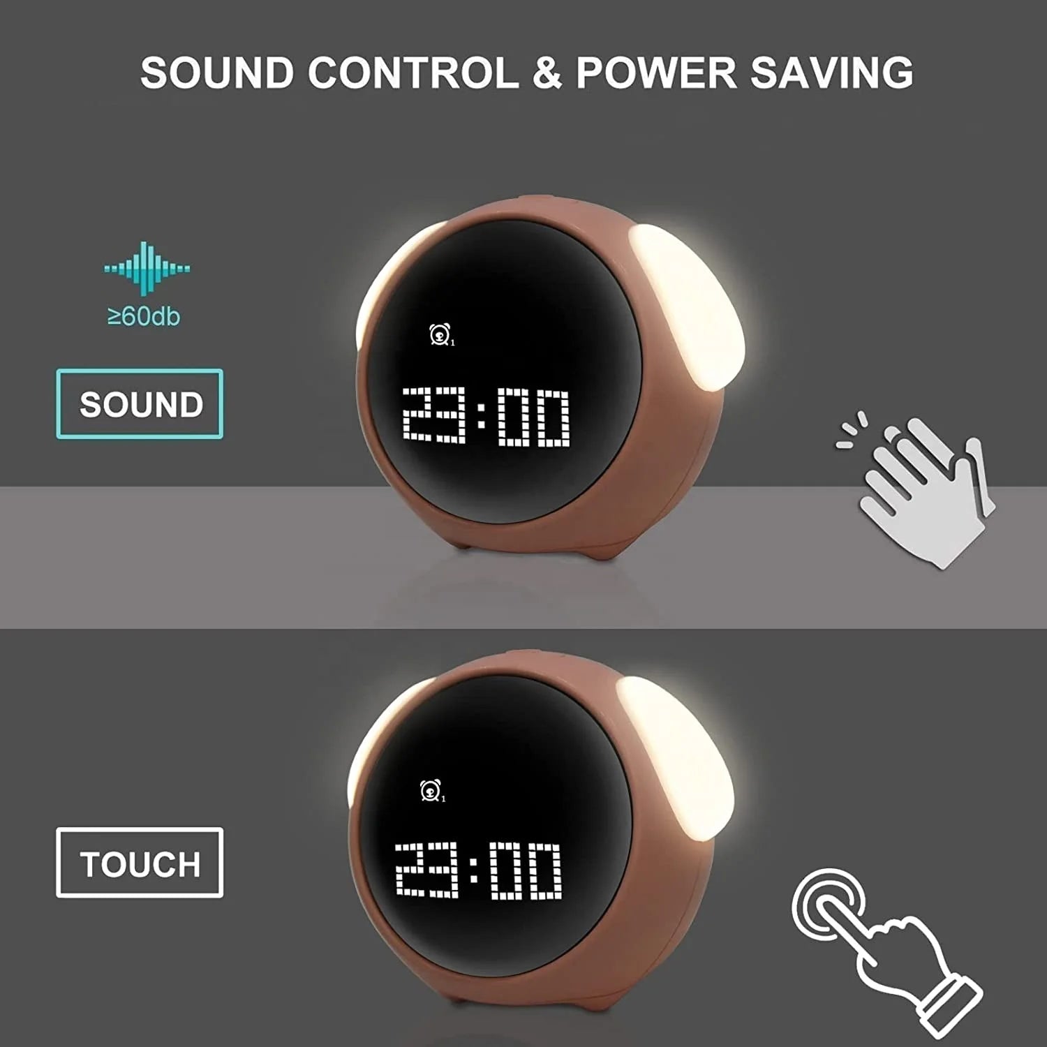 Réveil Enfant Émotion Lumière LED & Commande Tactile