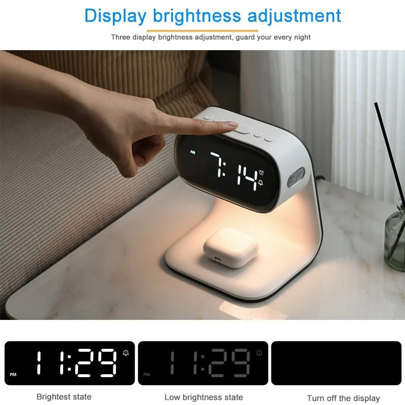 Réveil LED Multifonction avec Chargeur Sans Fil