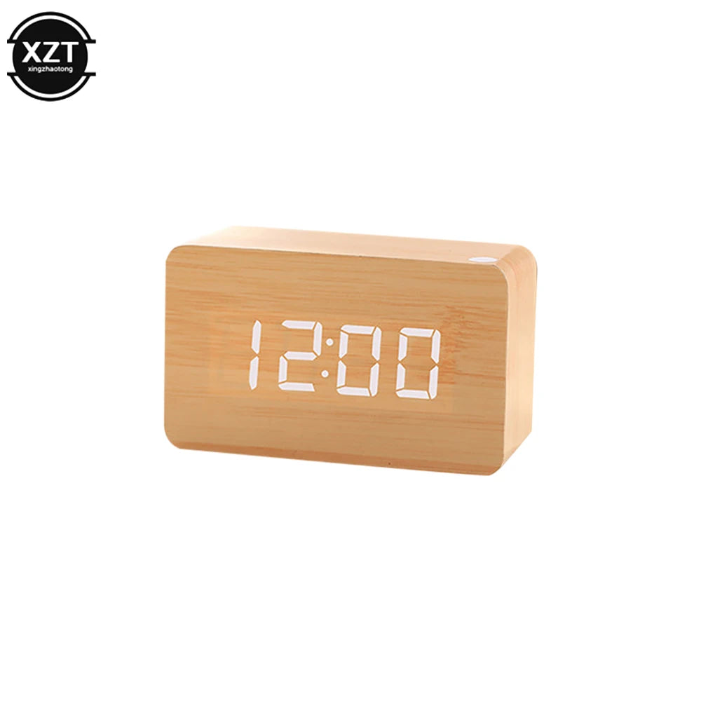 Réveil LED en Bois
