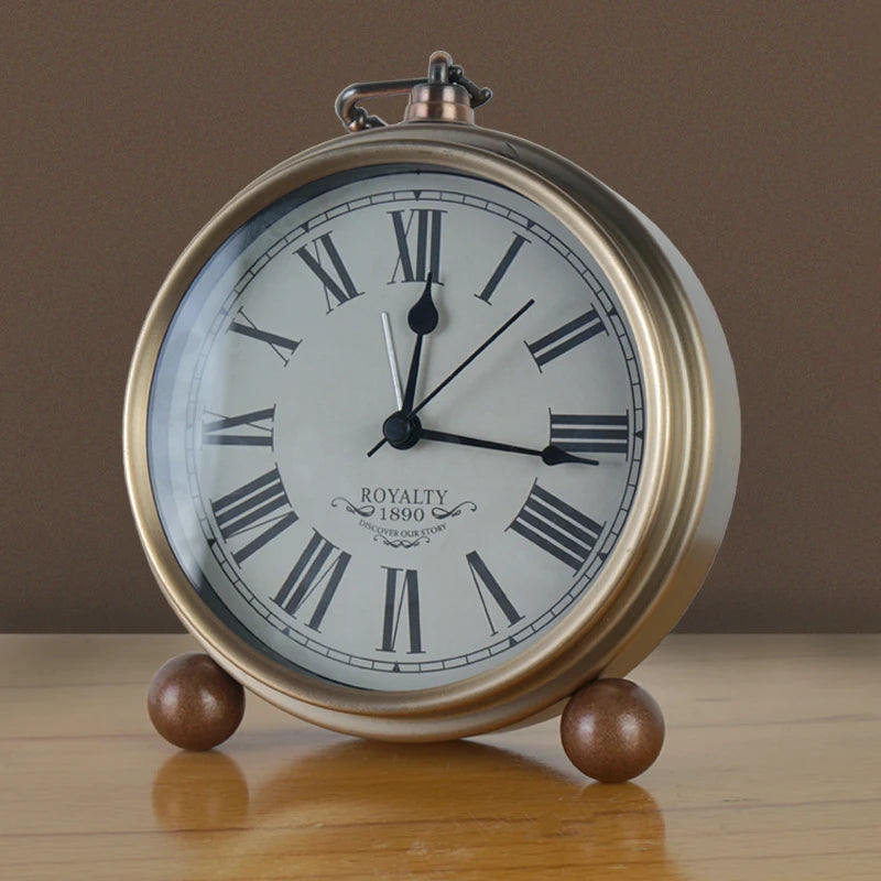 Réveil Vintage Métal Style Européen