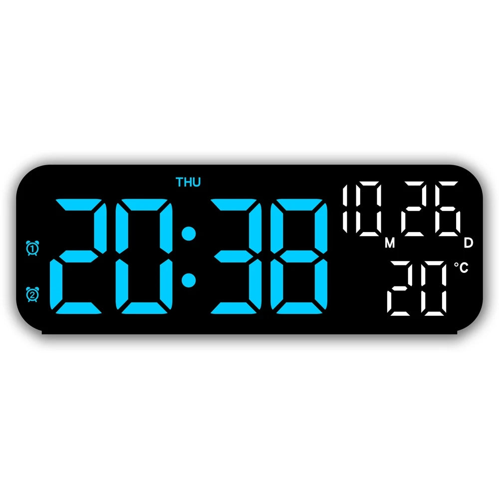 Réveil LED Affichage Numérique - Mode Nuit & Voice Control