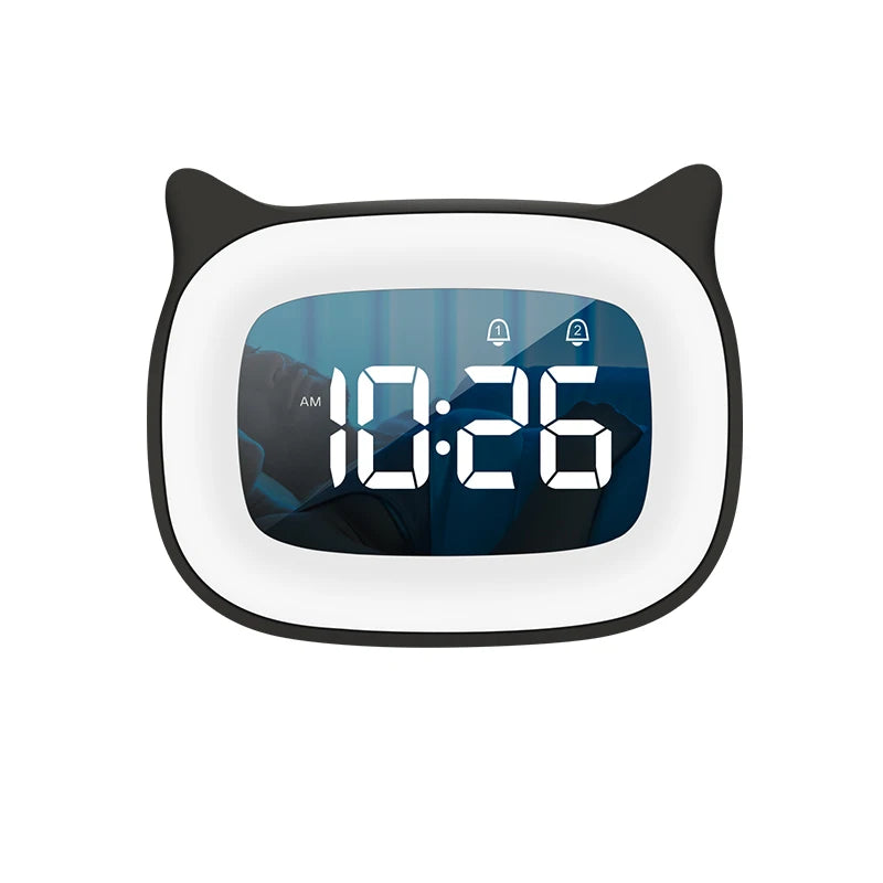 Réveil Enfant Numérique LED Chat Mignon
